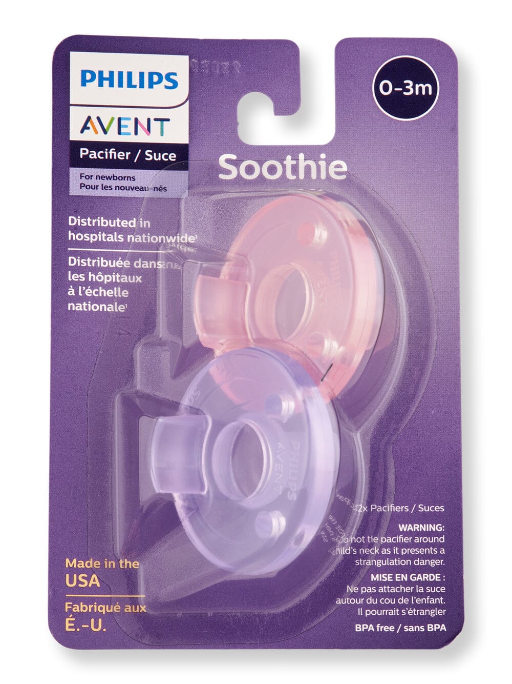 Philips Avent Philips Avent Soothie 0-3m Pink & Purple Pacifiers & Soothers 2 Ct 