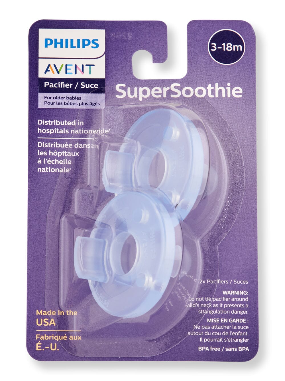 Philips Avent Philips Avent Soothie 3-18 months Blue Pacifiers & Soothers 2 Ct 