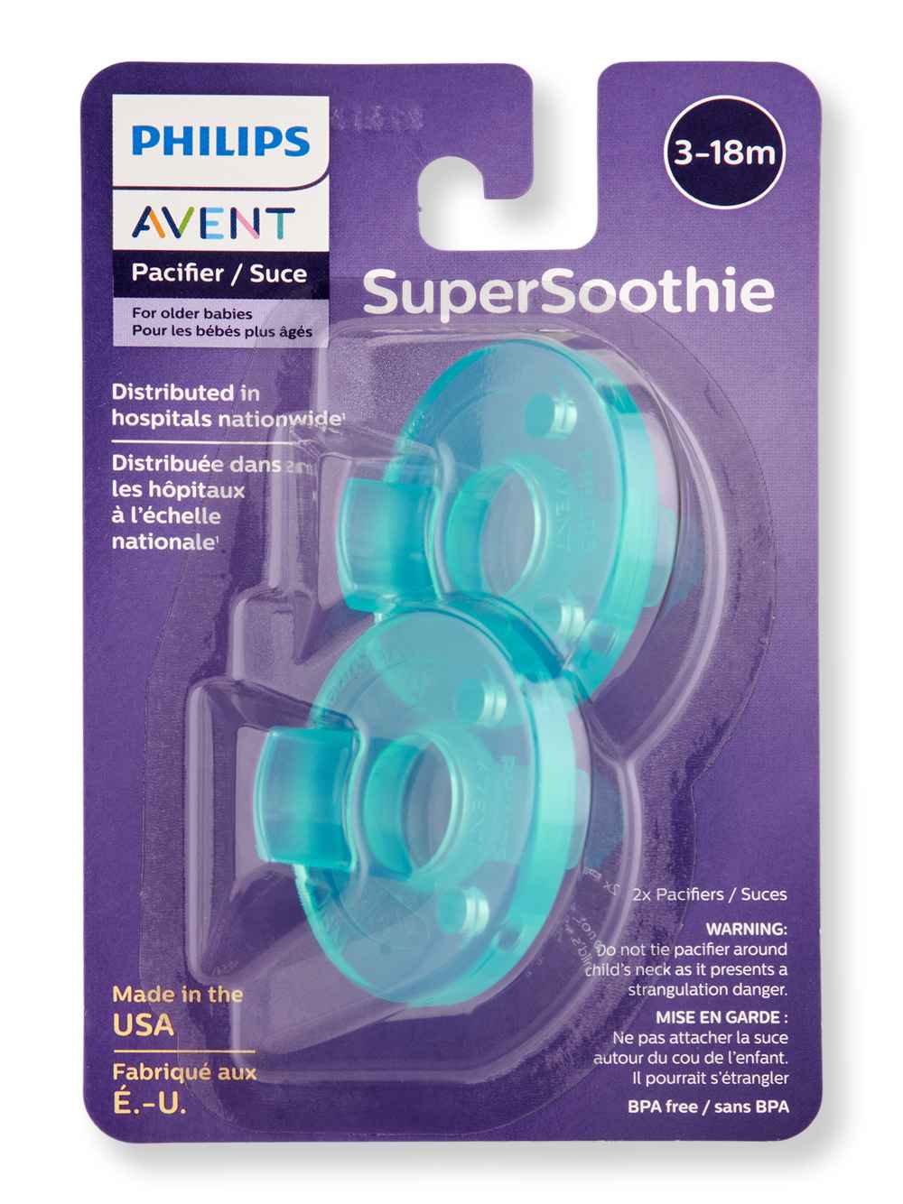 Philips Avent Philips Avent Soothie 3-18 months Green 2 Ct Pacifiers & Soothers 