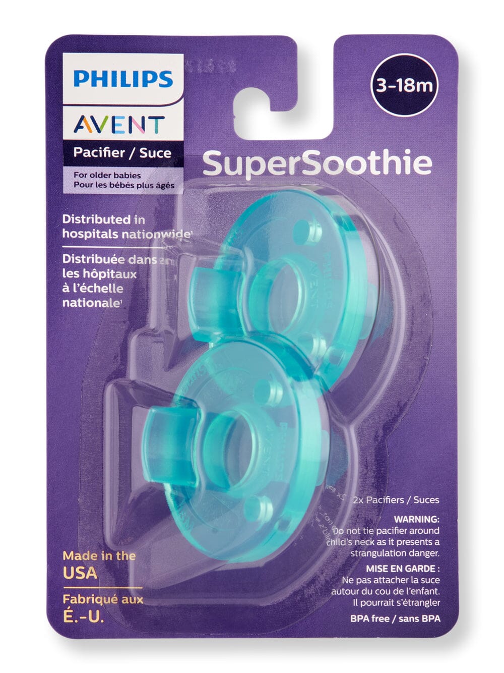 Philips Avent Philips Avent Soothie 3-18 months Green Pacifiers & Soothers 2 Ct 