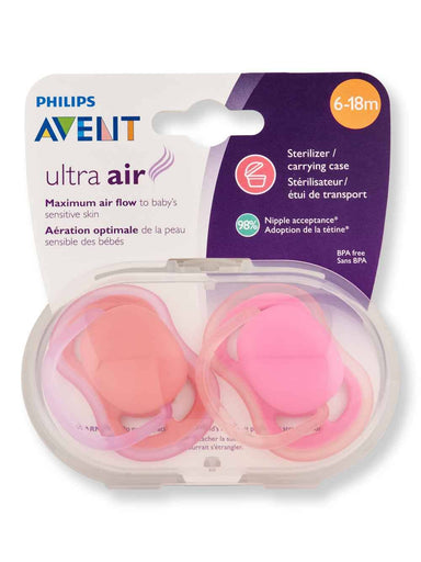 Philips Avent Philips Avent Ultra Air Pacifier 6-18m 2 Ct Pacifiers & Soothers 
