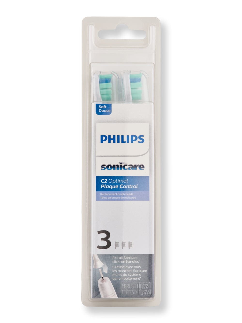 Philips Sonicare Philips Sonicare Optimal Plaque Control Replacement Toothbrush Heads BrushSync Technology White Electric & Manual Toothbrushes 3 Ct 