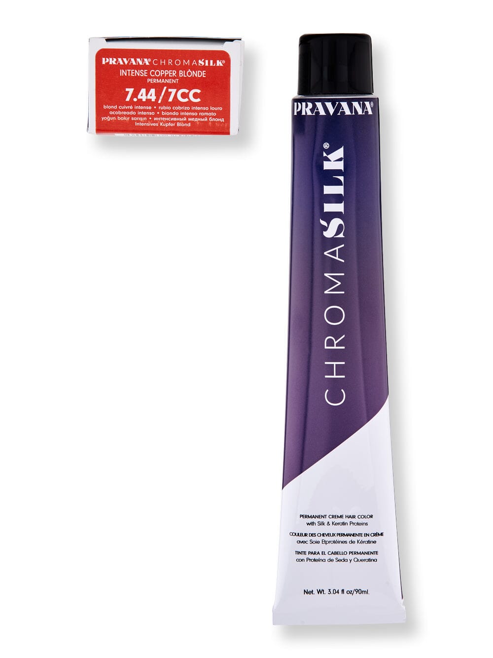 Pravana Pravana Chromasilk Creme Hair Color 3 oz 7.44 Intense Copper Blonde Hair Color 