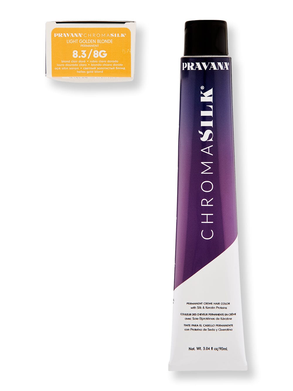 Pravana Pravana Chromasilk Creme Hair Color 3 oz 8.3 Light Golden Blonde Hair Color 