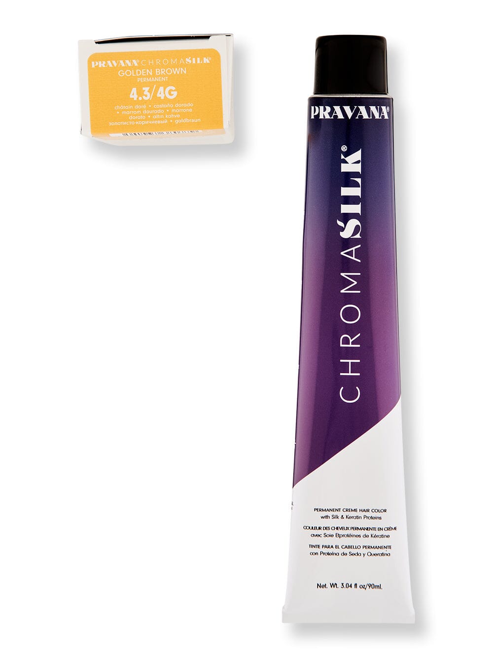 Pravana Pravana Chromasilk Creme Hair Color Hair Color 3 oz 4.3 Golden Brown 