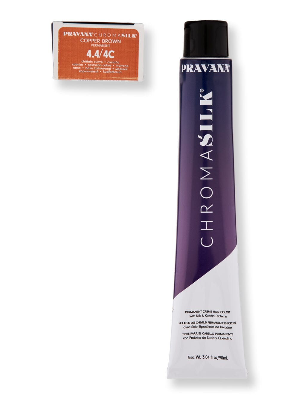 Pravana Pravana Chromasilk Creme Hair Color Hair Color 3 oz 4.4 Copper Brown 
