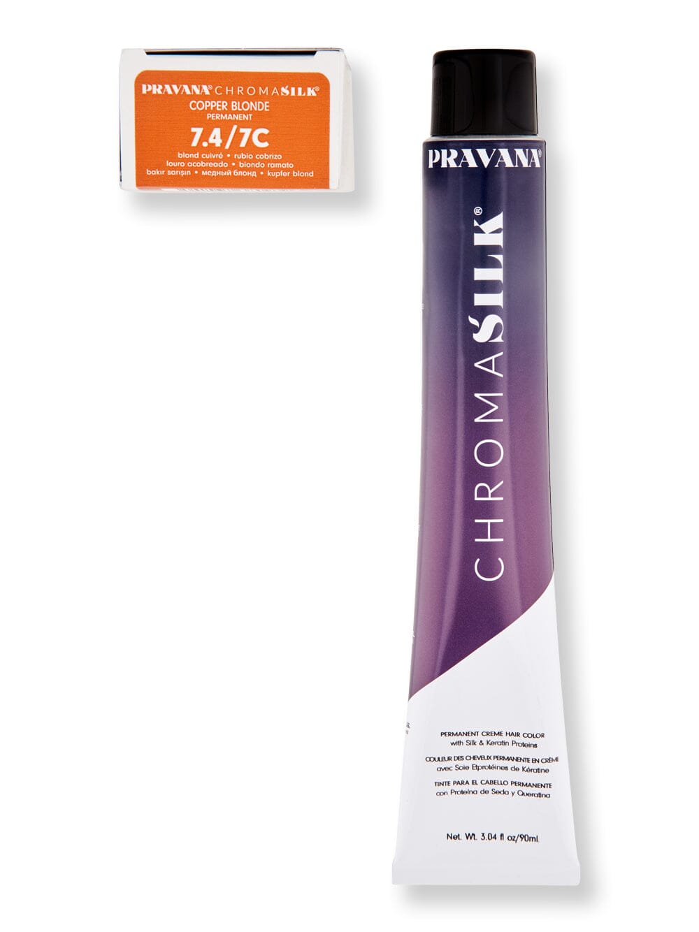 Pravana Pravana Chromasilk Creme Hair Color Hair Color 3 oz 7.4 Copper Blonde 