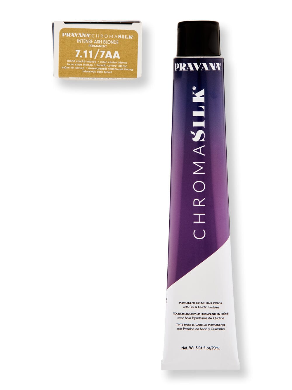 Pravana Pravana Chromasilk Creme Hair Color Hair Color 3 oz 7Aa/7.11 Intense Ash Blonde 