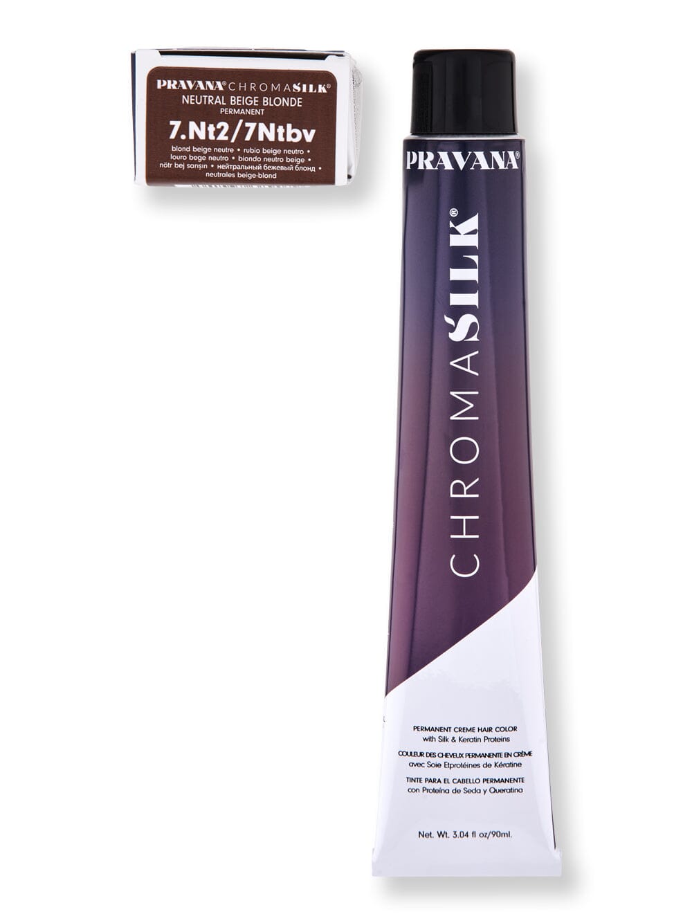 Pravana Pravana Chromasilk Creme Hair Color Hair Color 3 oz 7.Nt2/7Ntbv Neutral Beige Blonde 