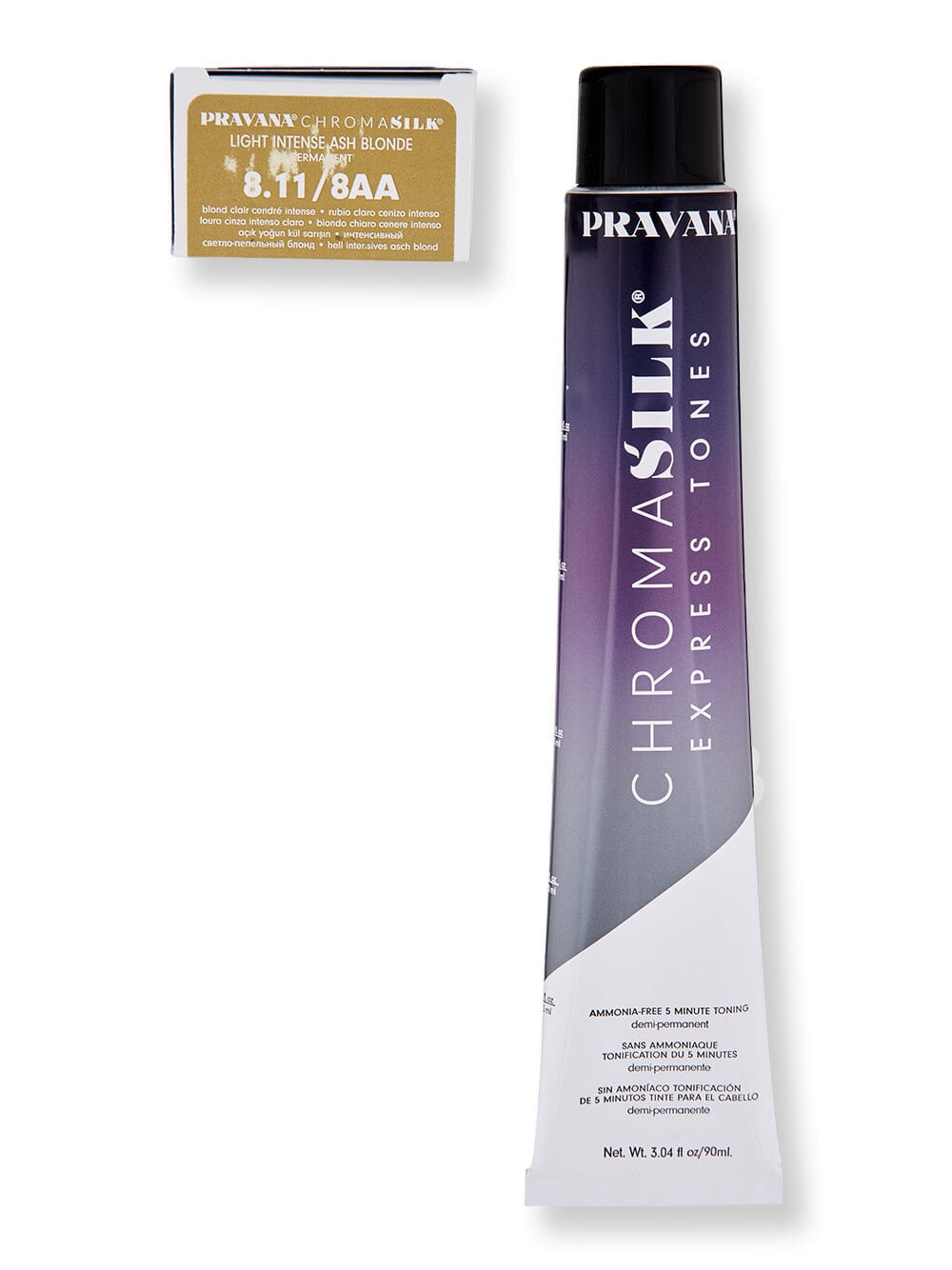 Pravana Pravana Chromasilk Creme Hair Color Hair Color 3 oz 8.11 Light Intense Ash Blonde 