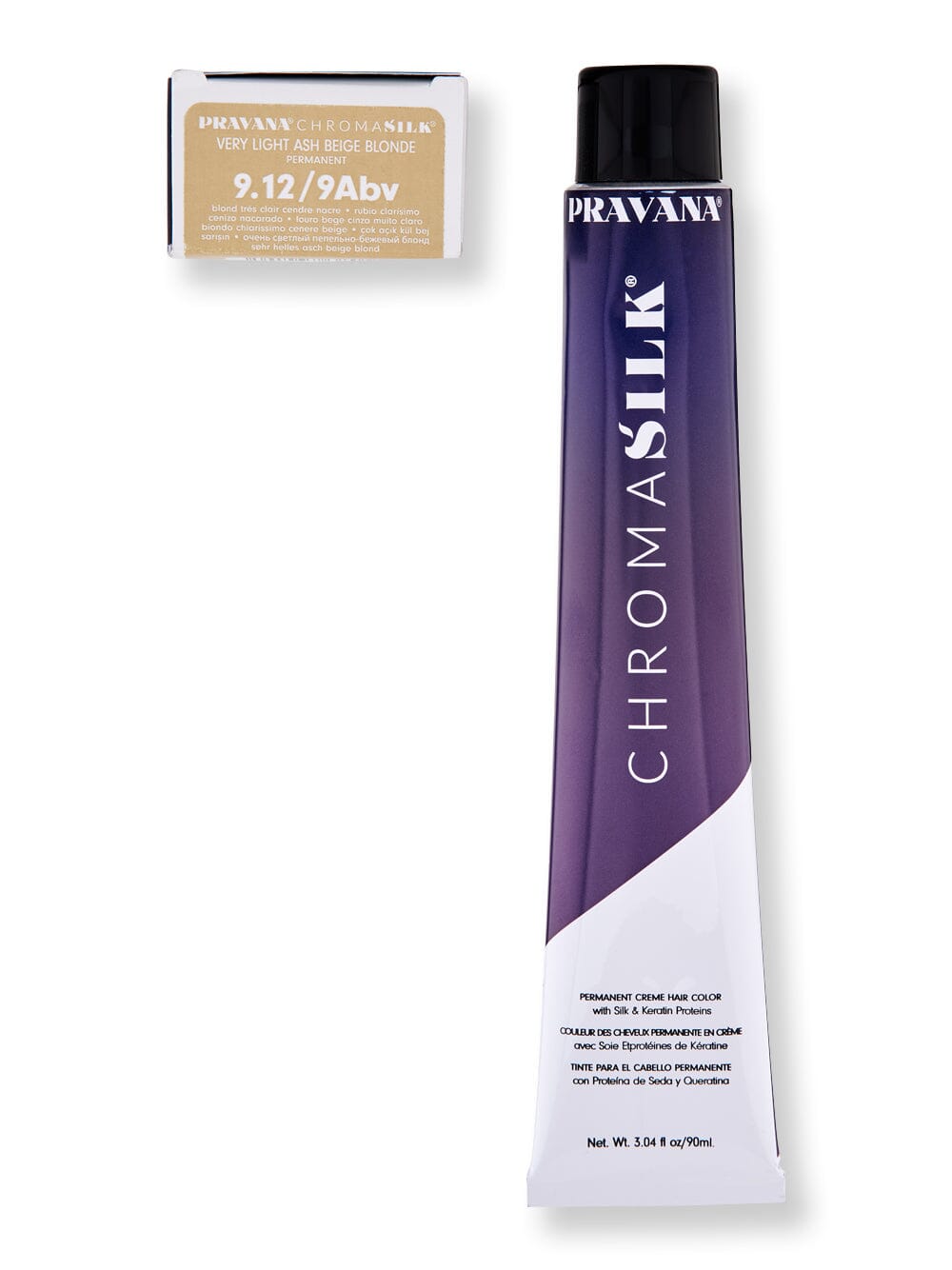Pravana Pravana Chromasilk Creme Hair Color Hair Color 3 oz 9.12 Very Light Ash Beige Blonde 