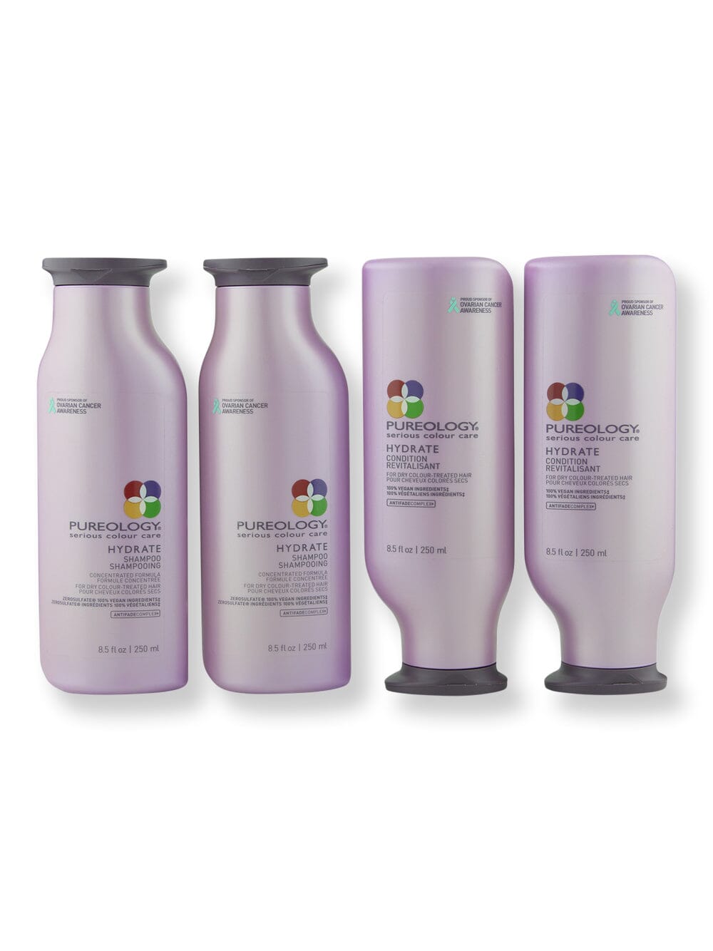 Pureology Pureology Hydrate Shampoo & Conditioner 250 ml 4 ct Hair Care Value Sets 