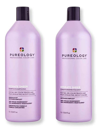 Pureology Pureology Hydrate Sheer Shampoo & Conditioner 1 L Hair Care Value Sets 