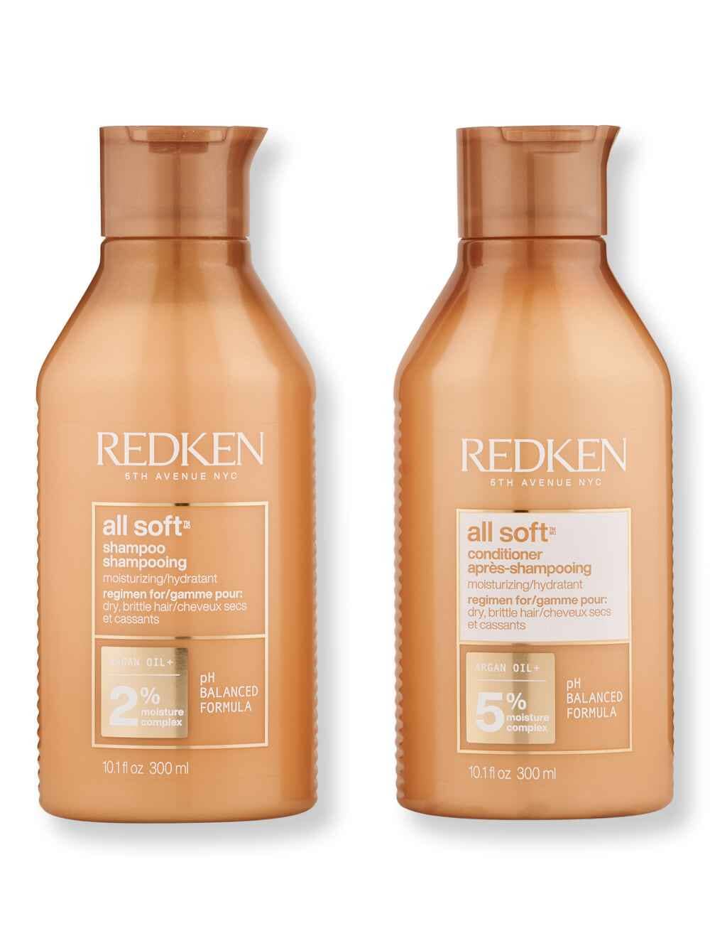 Redken Redken All Soft Shampoo & Conditioner 10.1 oz Hair Care Value Sets 