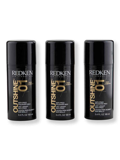 Redken Redken Outshine 01 Anti-Frizz Polishing Milk 3 Ct 3.4 oz 100 ml Styling Treatments 