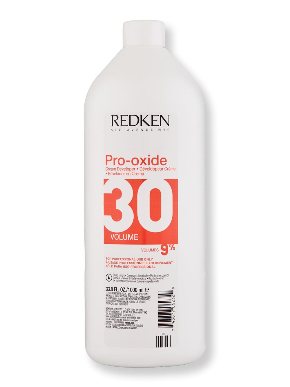 Redken Redken Pro-Oxide Cream Developer 30 Volume Liter Hair Color 