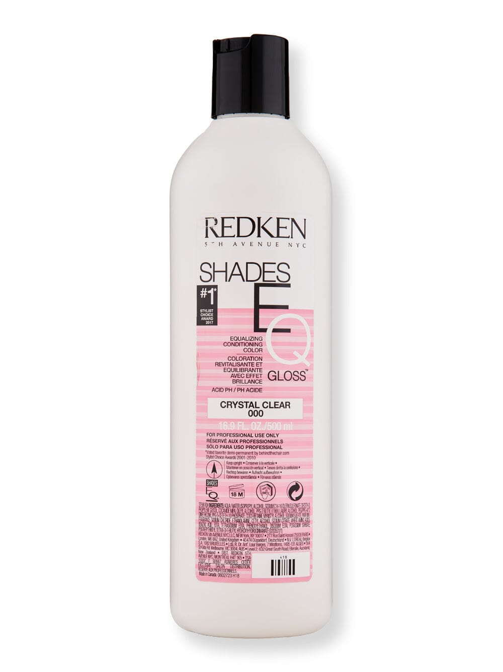 Redken Redken Shades EQ Gloss Demi-Permanent Equalizing Conditioning Color Crystal Clear 16.9 oz 500 ml Hair Color 