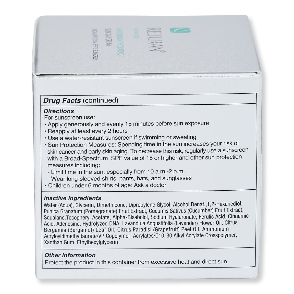 REJURAN REJURAN Advanced Antioxidant Hydrating Sun Day Cream SPF 15 Face Sunscreens 