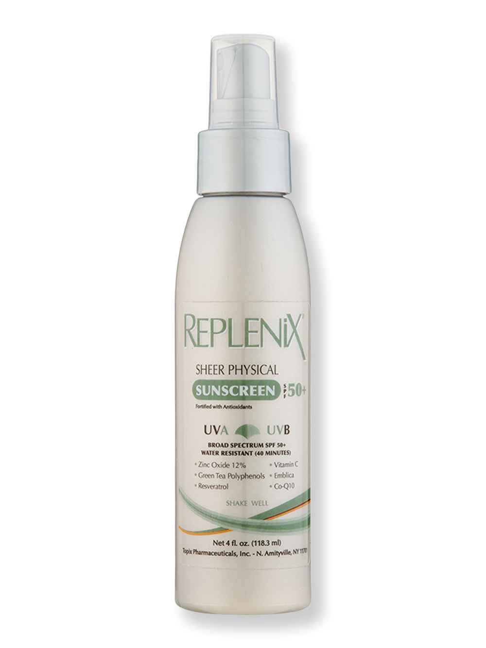 Replenix Replenix Sheer Physical Sunscreen Spray Broad Spectrum SPF 50+ 4 oz118.3 ml Body Sunscreens 