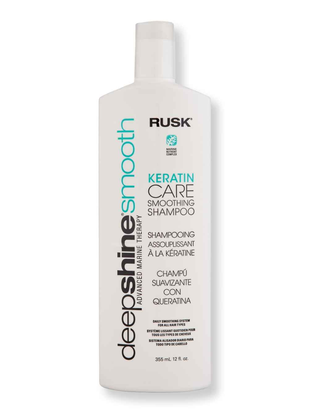Rusk Rusk Deepshine Smooth Keratin Care Smoothing Shampoo 12 oz Shampoos 