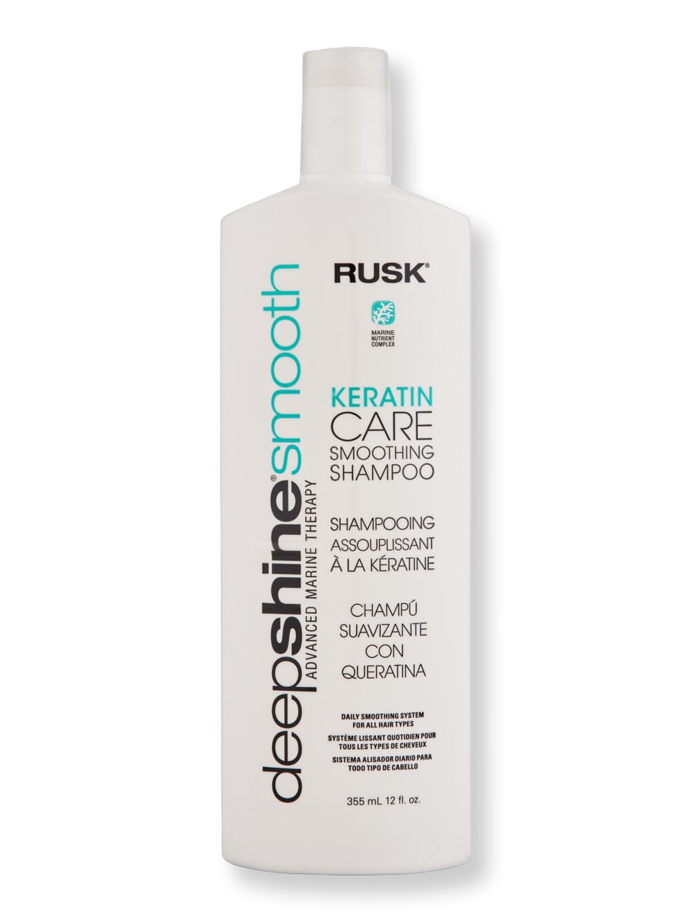 Rusk Rusk Deepshine Smooth Keratin Care Smoothing Shampoo Shampoos 12 oz 