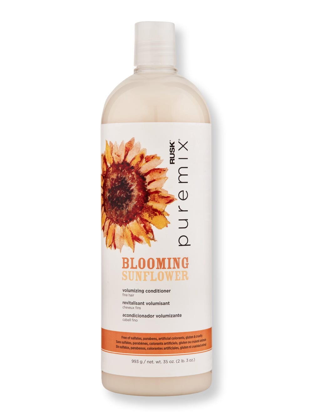 Rusk Rusk Puremix Blooming Sunflower Volumizing Conditioner Conditioners 35 oz 