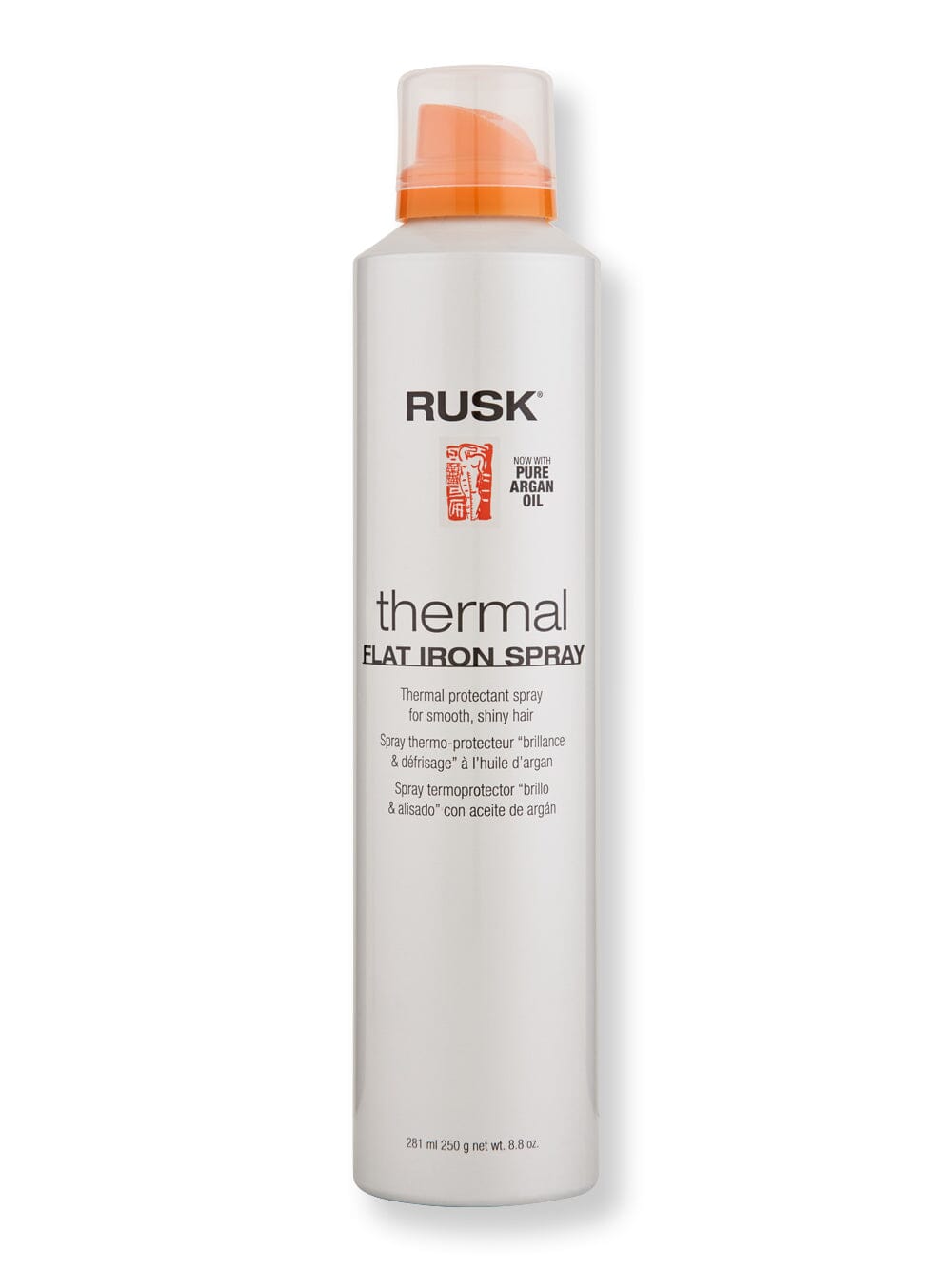 Rusk Rusk Thermal Flat Iron Spray with Argan Oil Styling Treatments 8.8 oz 