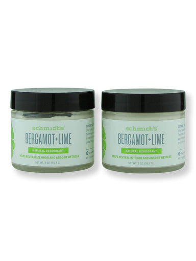 Schmidt's Deodorant Schmidt's Deodorant Bergamot + Lime Deodorant Jar 2 ct 2 oz Antiperspirants & Deodorants 