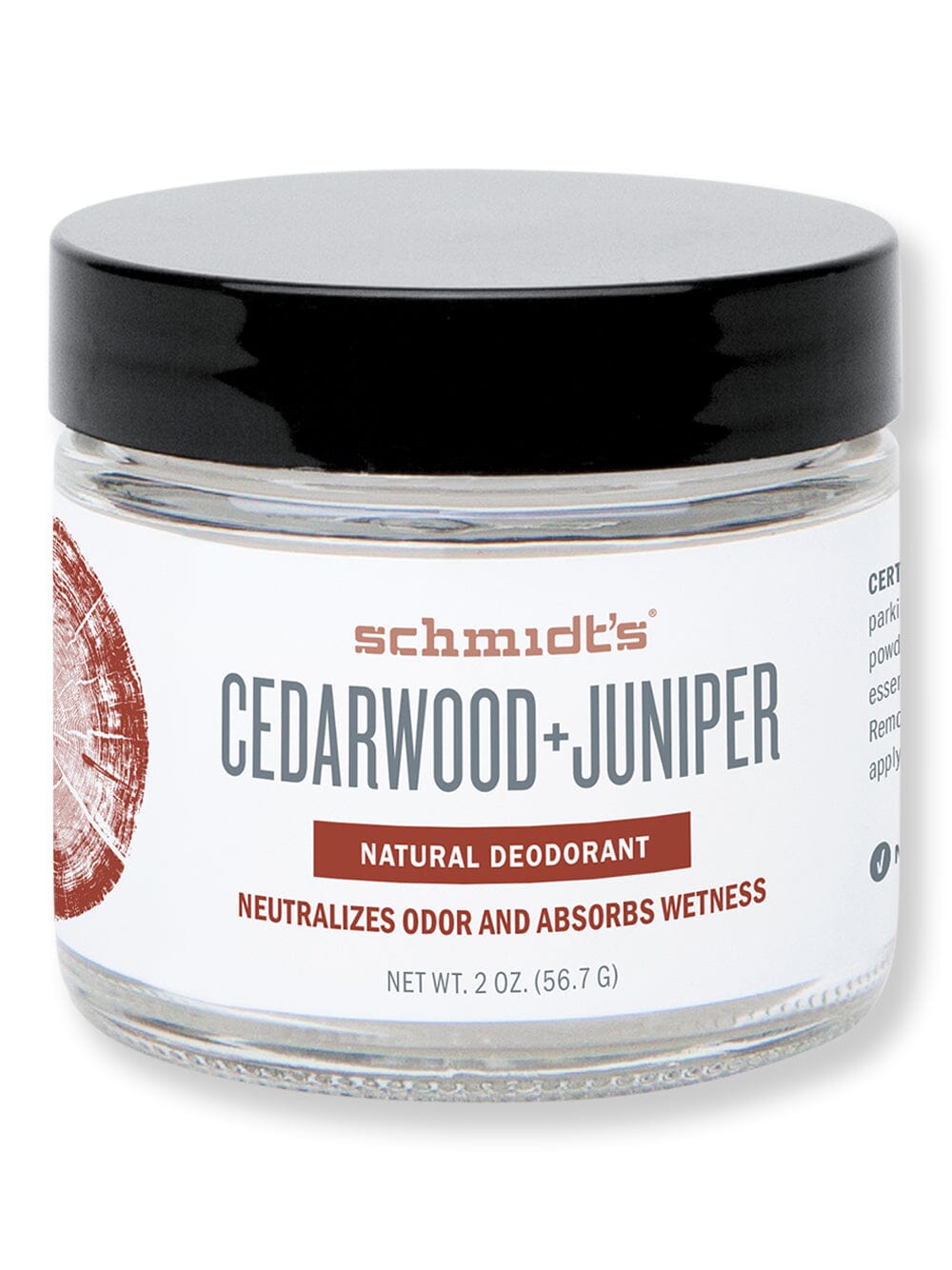 Schmidt's Deodorant Schmidt's Deodorant Cedarwood + Juniper Deodorant Jar Antiperspirants & Deodorants 2 oz 