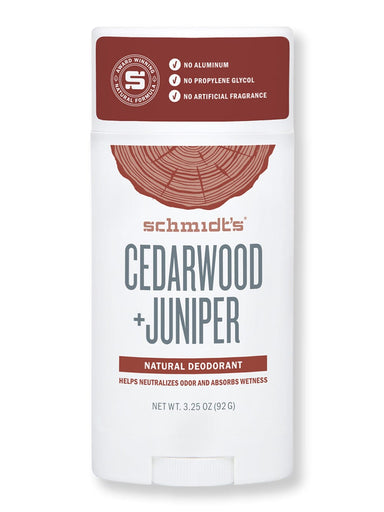 Schmidt's Deodorant Schmidt's Deodorant Cedarwood + Juniper Deodorant Stick 92 g Antiperspirants & Deodorants 