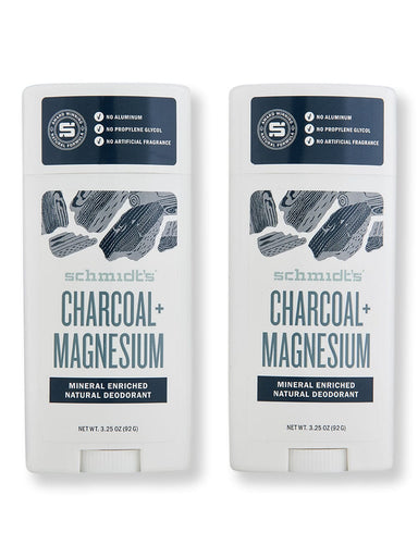 Schmidt's Deodorant Schmidt's Deodorant Charcoal + Magnesium Deodorant Stick 2 ct 92 g Antiperspirants & Deodorants 