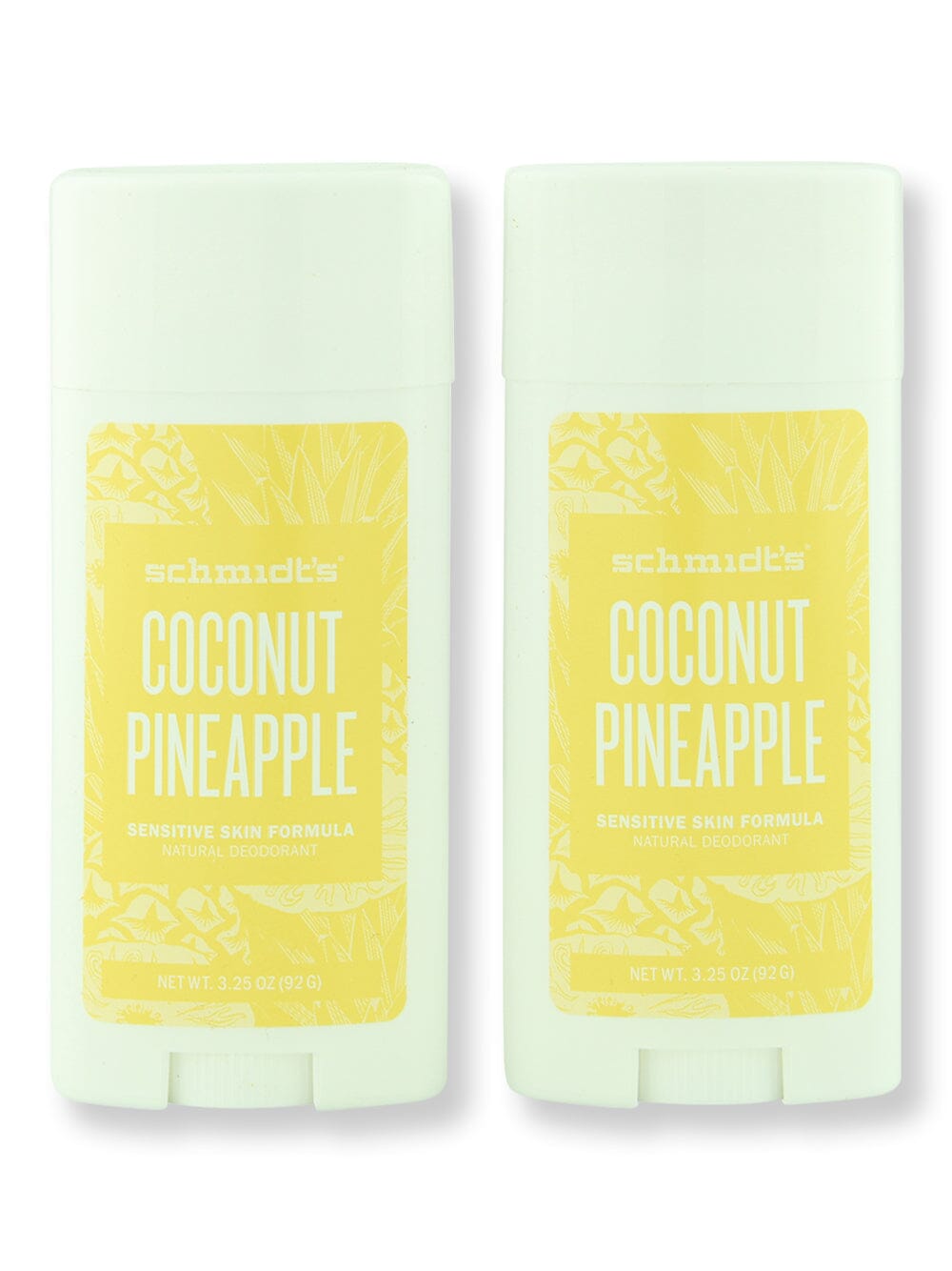 Schmidt's Deodorant Schmidt's Deodorant Coconut Pineapple Deodorant Stick 2 ct 92 g Antiperspirants & Deodorants 