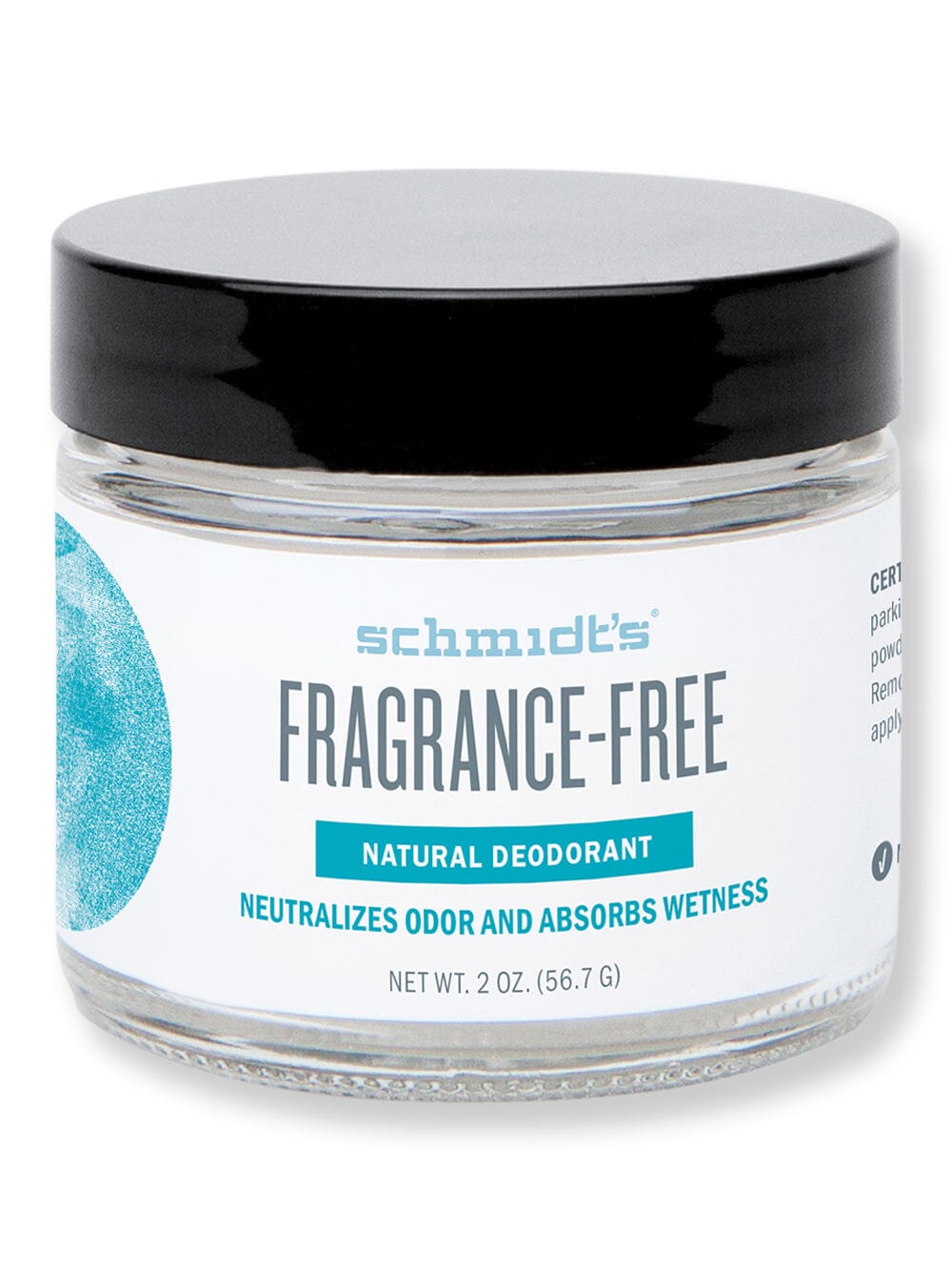 Schmidt's Deodorant Schmidt's Deodorant Fragrance-Free Deodorant Jar Antiperspirants & Deodorants 2 oz 