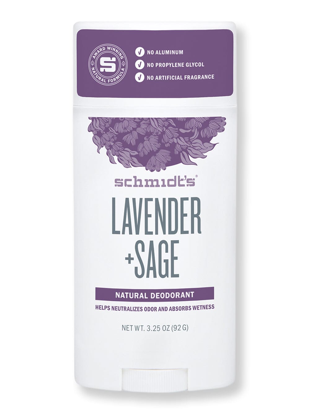 Schmidt's Deodorant Schmidt's Deodorant Lavender + Sage Deodorant Stick Antiperspirants & Deodorants 3.25 oz 