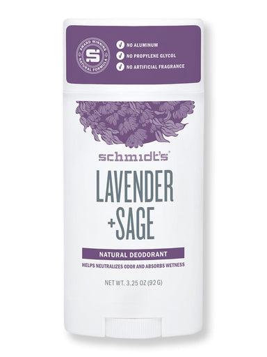 Schmidt's Deodorant Schmidt's Deodorant Lavender + Sage Deodorant Stick Antiperspirants & Deodorants 3.25 oz 