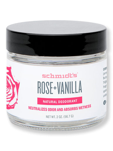Schmidt's Deodorant Schmidt's Deodorant Rose + Vanilla Deodorant Jar Antiperspirants & Deodorants 2 oz 