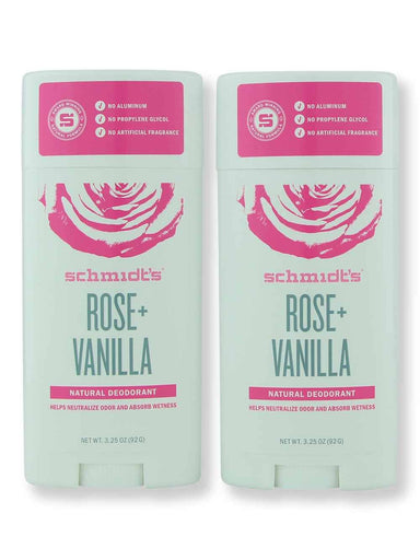 Schmidt's Deodorant Schmidt's Deodorant Rose + Vanilla Deodorant Stick 2 ct 3.25 oz Antiperspirants & Deodorants 
