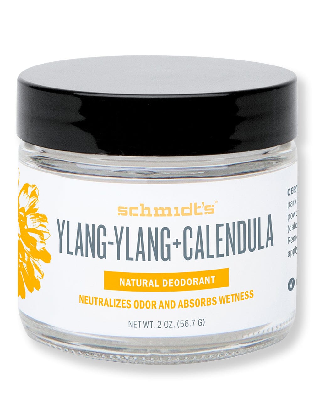 Schmidt's Deodorant Schmidt's Deodorant Ylang-Ylang + Calendula Deodorant Jar Antiperspirants & Deodorants 2 oz 