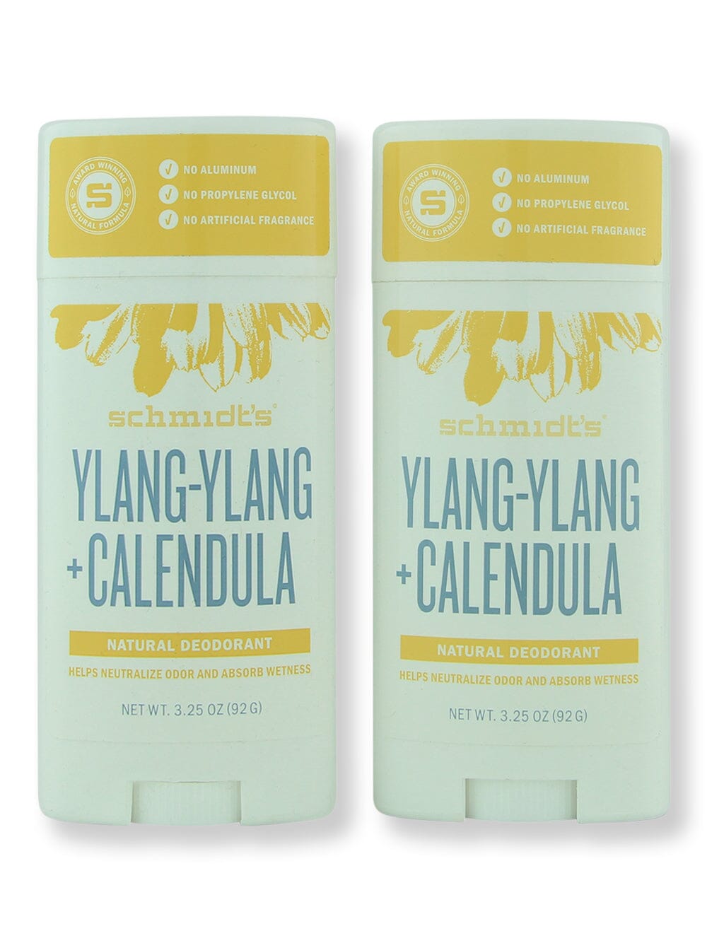 Schmidt's Deodorant Schmidt's Deodorant Ylang-Ylang + Calendula Deodorant Stick 2 ct 92 g Antiperspirants & Deodorants 