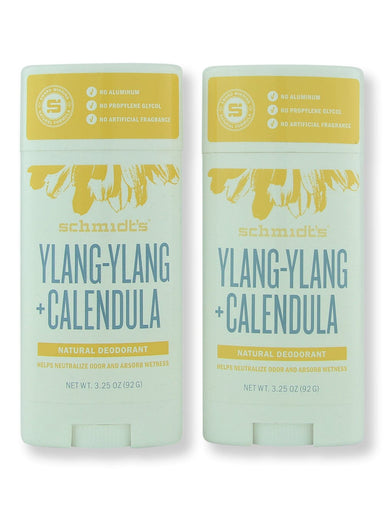 Schmidt's Deodorant Schmidt's Deodorant Ylang-Ylang + Calendula Deodorant Stick 2 ct 92 g Antiperspirants & Deodorants 