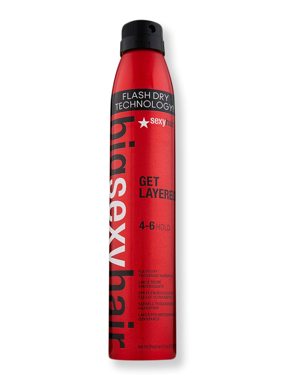 Sexy Hair Sexy Hair Big Sexy Hair Get Layered Flash Dry Thickening Hairspray Hair Sprays 8 oz / 275 ml 