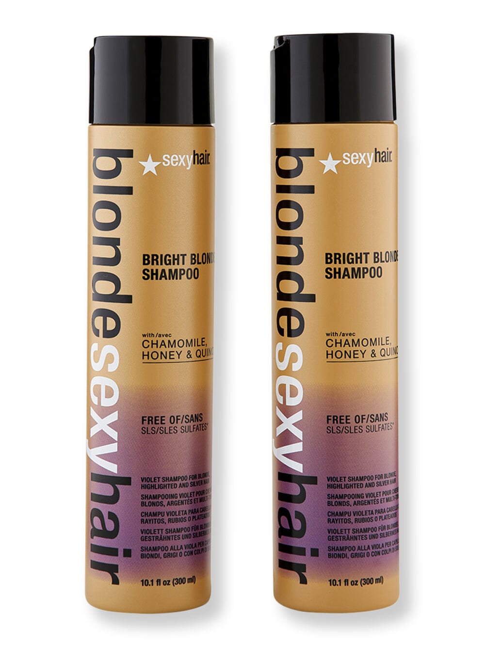 Sexy Hair Sexy Hair Blonde Sexy Hair Bright Blonde Shampoo 2 ct 10.1 oz Shampoos 