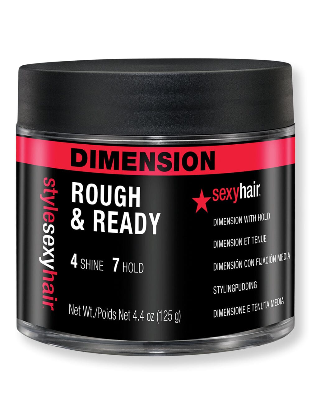 Sexy Hair Sexy Hair Style Sexy Hair Rough & Ready Dimension with Hold Putties & Clays 4.4 oz / 155 ml 