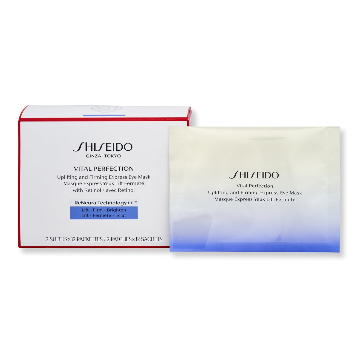 Shiseido Shiseido Vital Perfection Uplifting and Firming Express Eye Mask Eye Treatments 12 Ct 