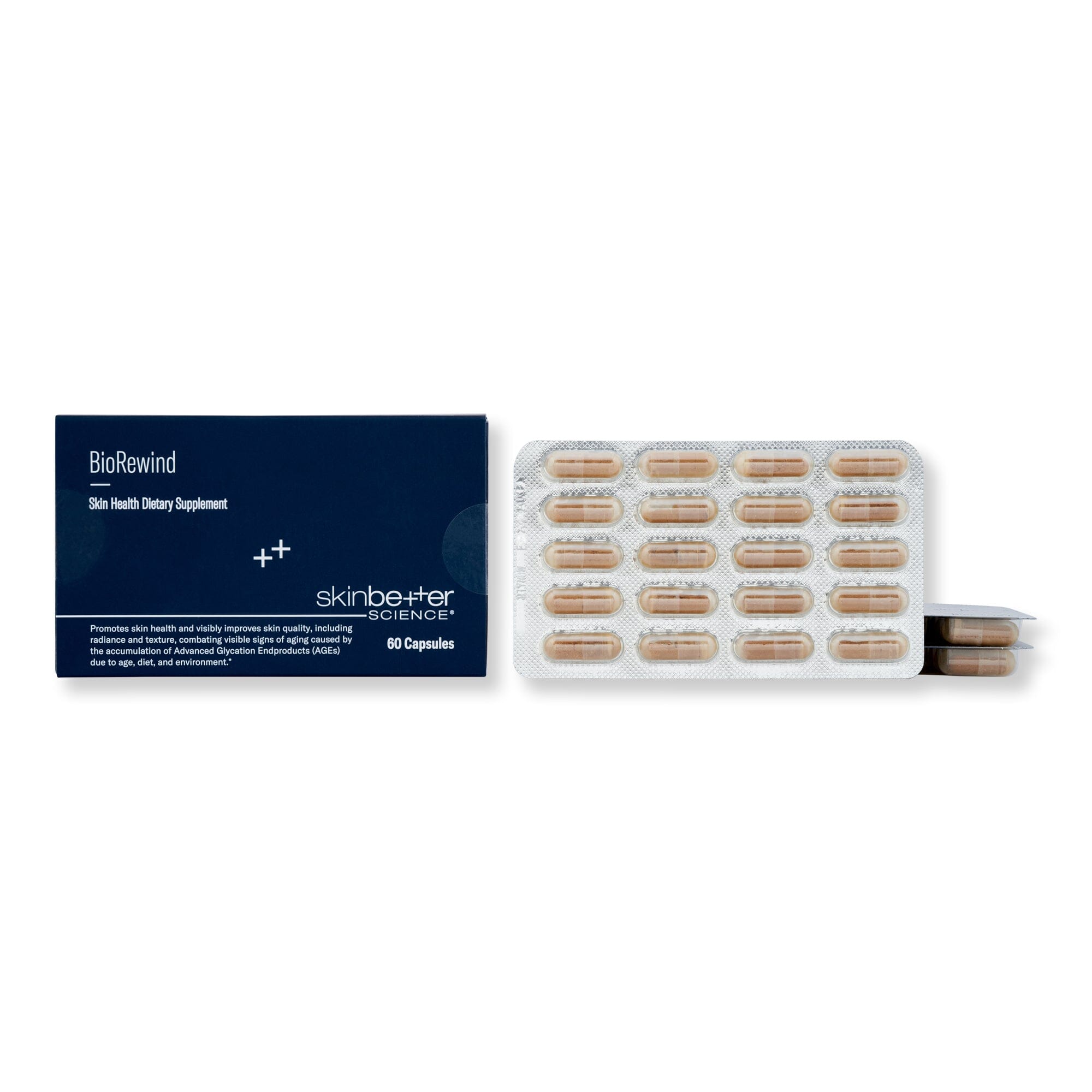 Skinbetter Science Skinbetter Science BioRewind Skin Health Dietary Supplement Wellness Supplements 60 Capsules 