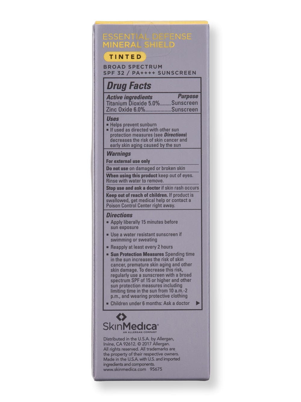 SkinMedica SkinMedica Essential Defense Mineral Shield Broad Spectrum SPF 32 Sunscreen Tinted 1.7 fl oz 50 ml Face Sunscreens 