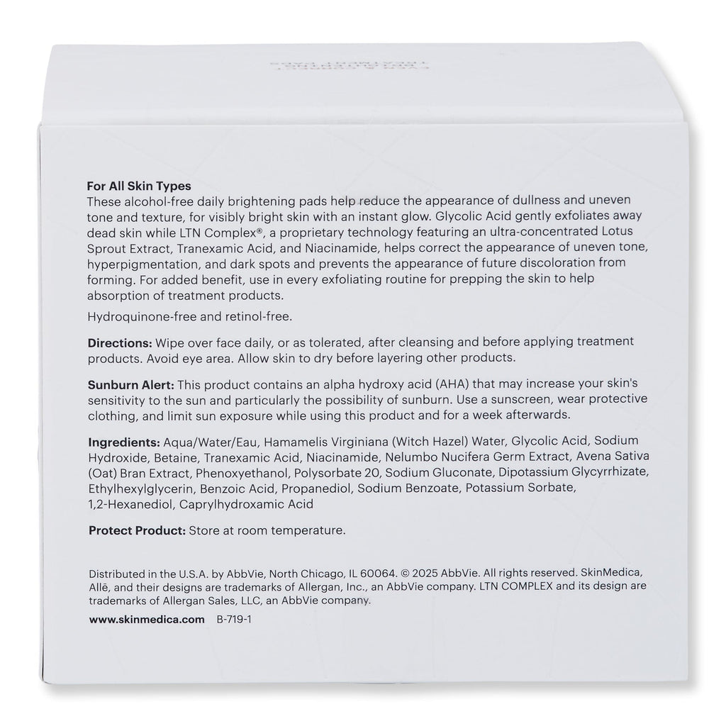 SkinMedica SkinMedica Even & Correct Brightening Treatment Pads Skin Care Treatments 