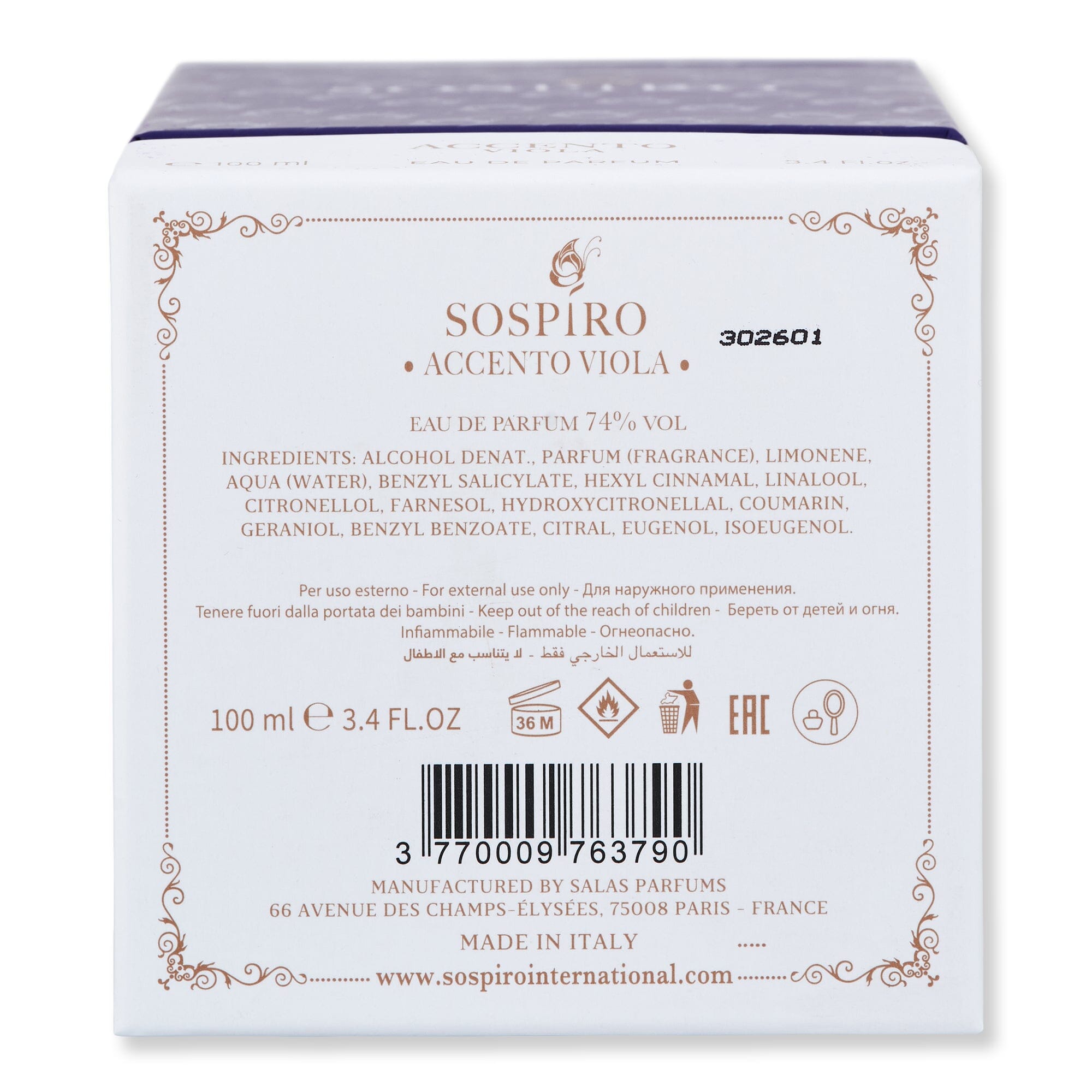 Sospiro Sospiro Accento Viola Eau De Parfum Perfume 