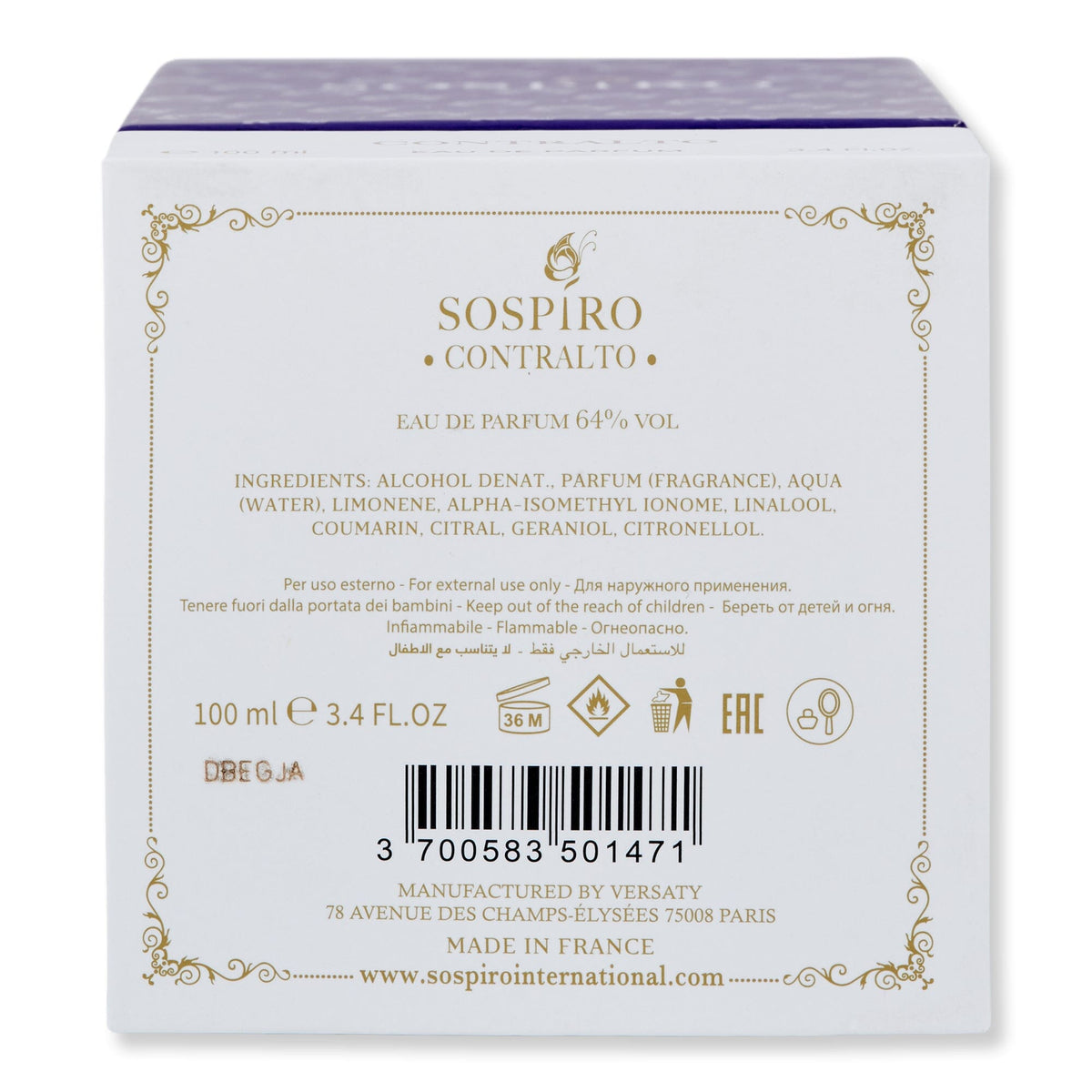 Sospiro Sospiro Contralto Eau De Parfum Perfume 