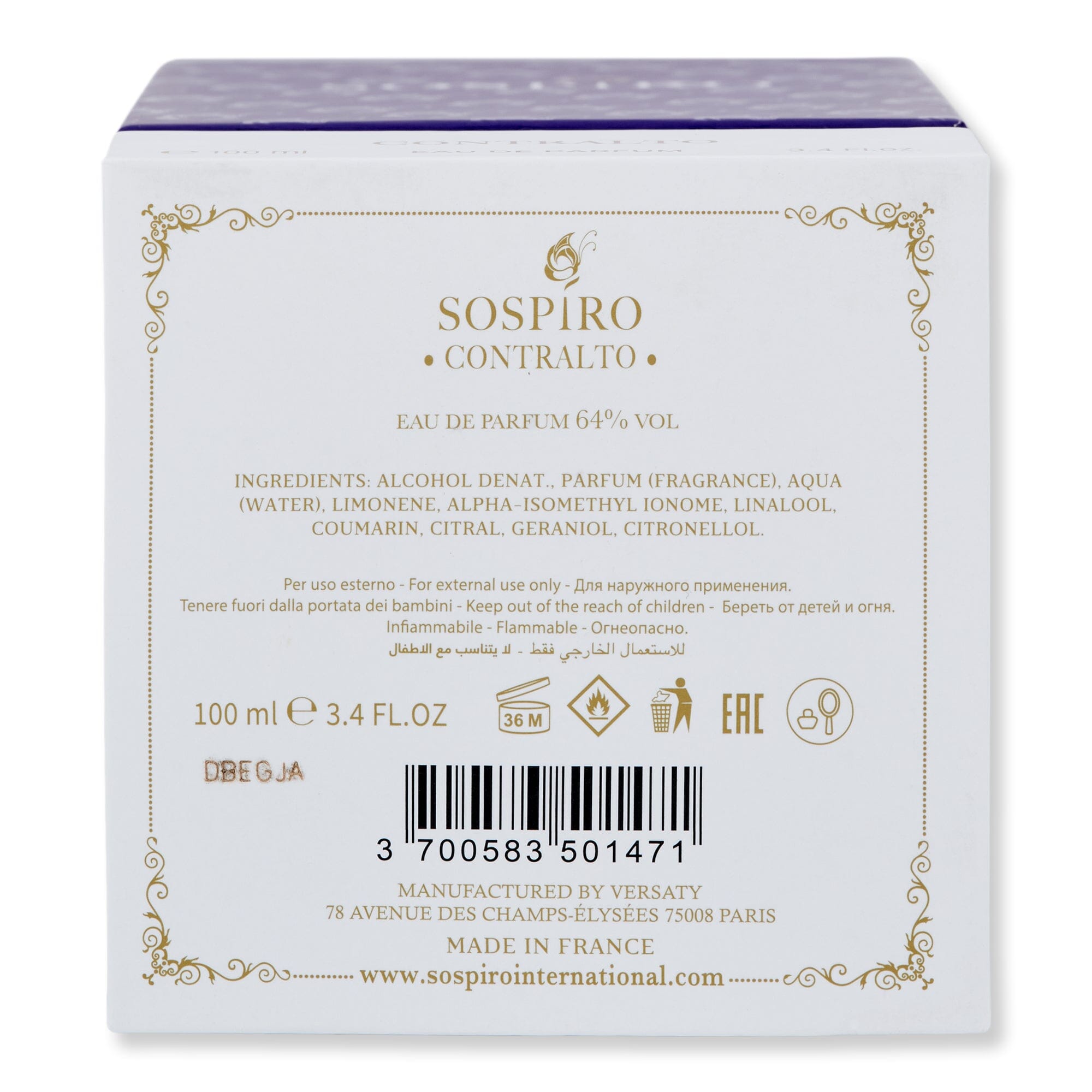 Sospiro Sospiro Contralto Eau De Parfum Perfume 